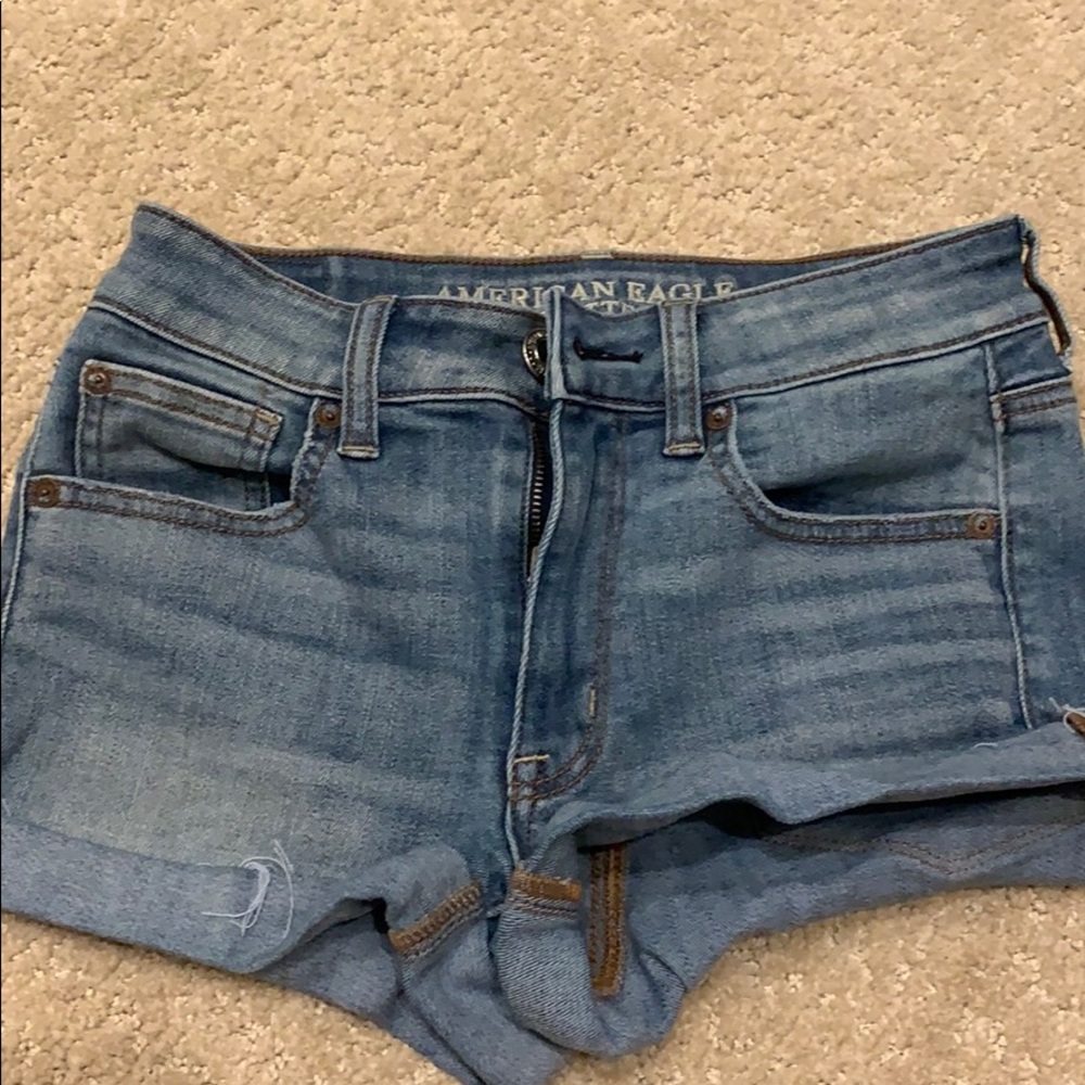 American eagle super stretch jean shorts